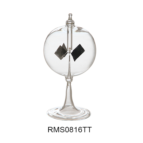 Clear glass Solar Radiometer with a smooth round clear base, SKU RMS0816TT