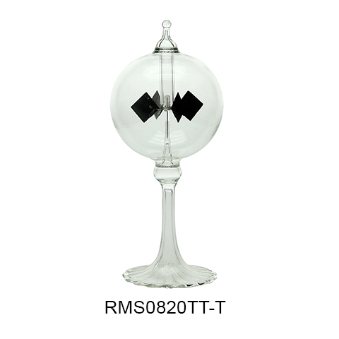 Clear glass Solar Radiometer with a fluted clear base, SKU RMS0820TT-T