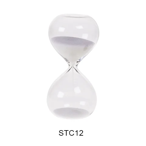 TRANSPARENT GLASS SAND TIMER 5 MINUTES H12CM, SKU STC12
