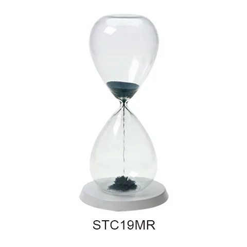 SAND TIMER WITH ROUND CHERRY WOODEN MAGETIC BASE, SKU STC19MR
