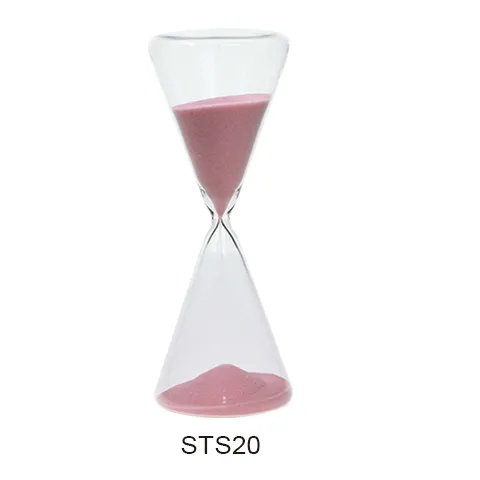 TRANSPARENT GLASS SAND TIMER 15 MINUTES H15CM, SKU STS20