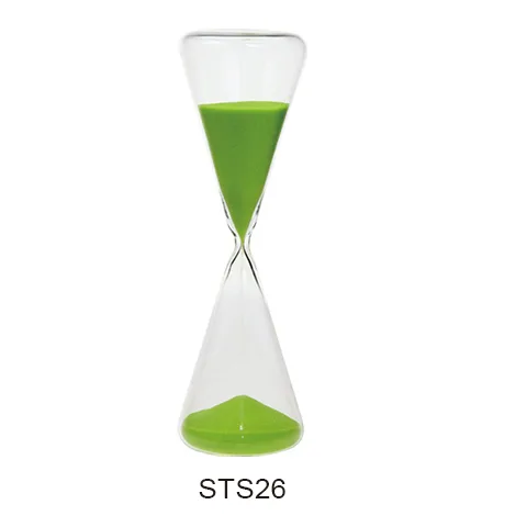 TRANSPARENT GLASS SAND TIMER 30 MINUTES H26CM, SKU STS26