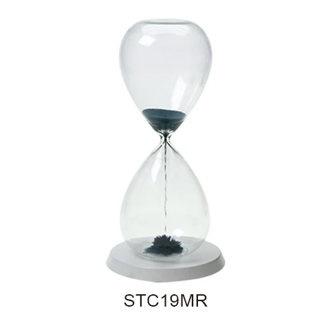 SAND TIMER WITH ROUND CHERRY WOODEN MAGETIC BASE, SKU STC19MR