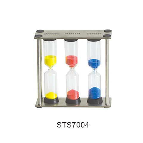 Sand Timer with Square Stainless Frame, 1,3,5 Minutes, SKU STS7004