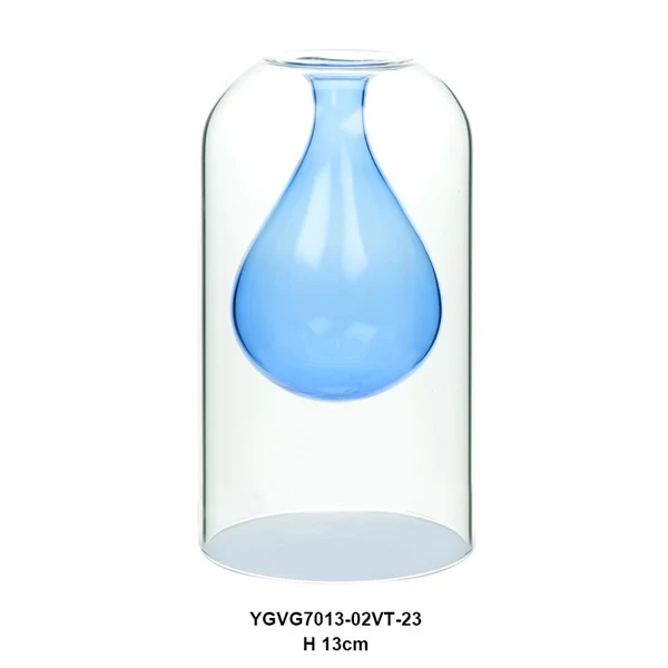 Glass Vase, SKU YGVG7013-02LBU-23